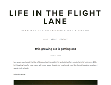 Tablet Screenshot of lifeintheflightlane.com